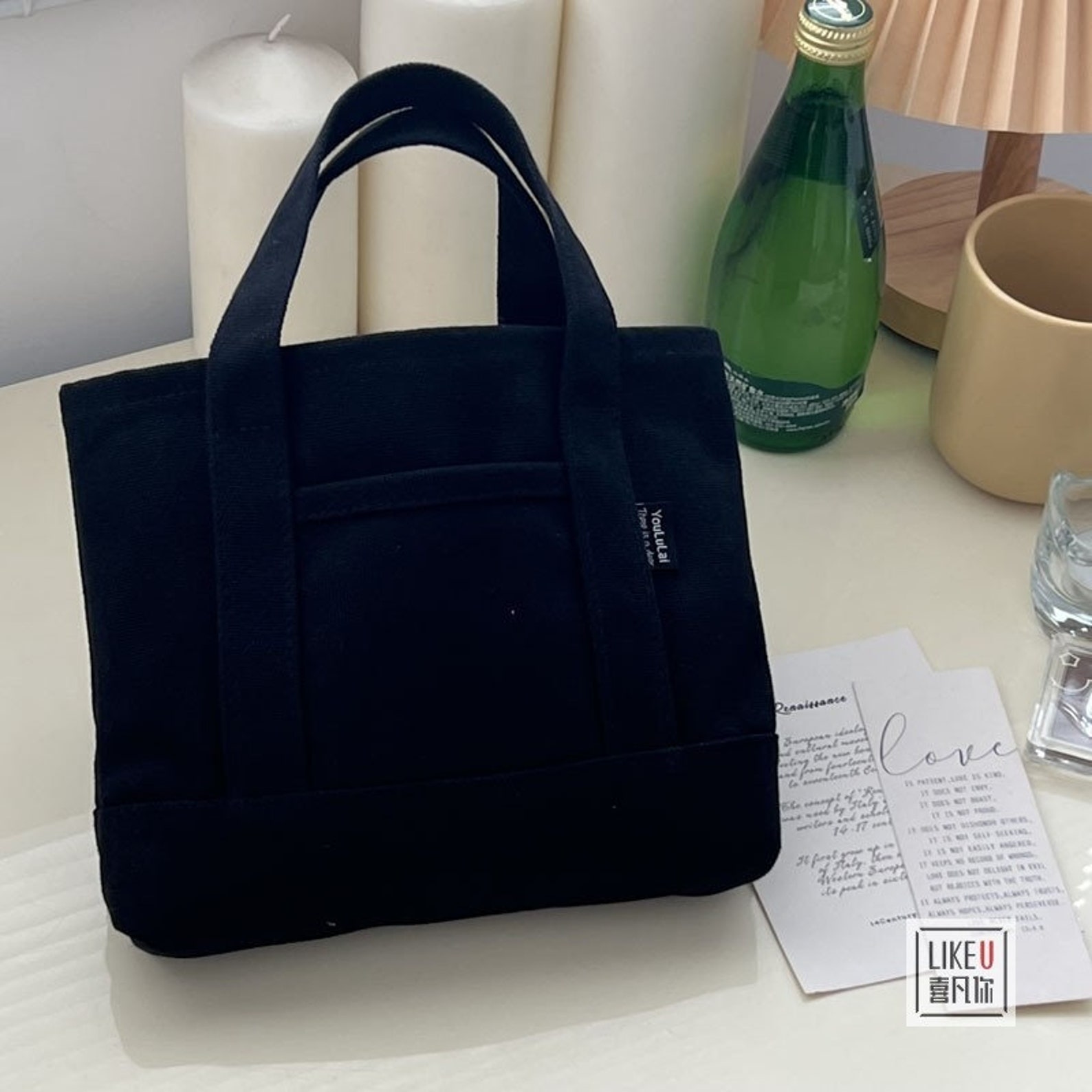 Japanese Canvas Mini Tote Bag Canvas Handbag Vintage | Etsy