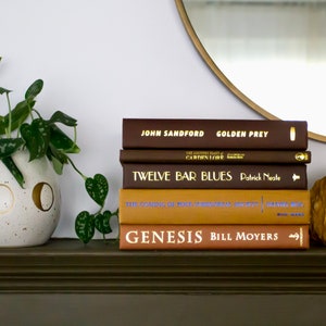 Real Tan & Brown books by The Foot - StyledShelves Interior Design