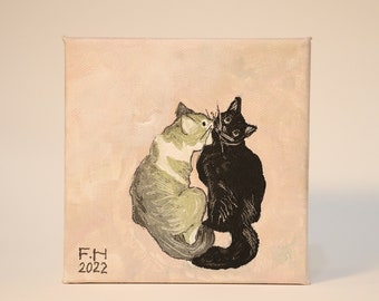 Hand-Painted Kitten Acrylic painting - Etsy 日本