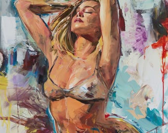La Danza de los Colores, Pintura Original, Única, Decoración de Pared, Decoración del Hogar