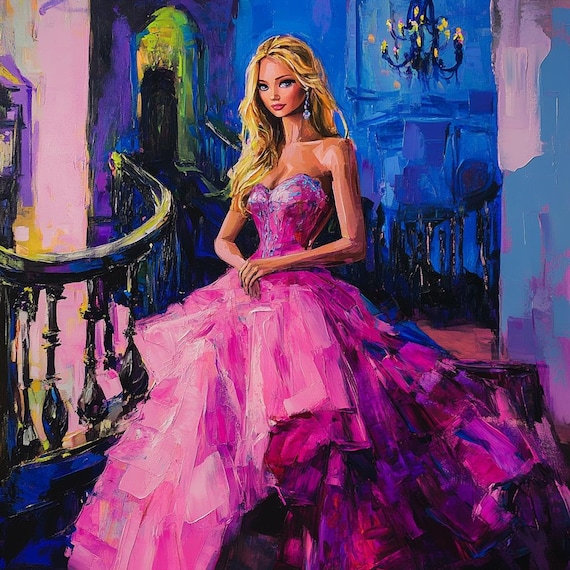 Barbie dress painting sale