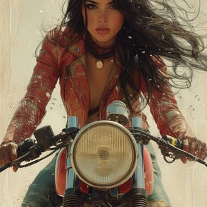Riding with Passion , Oil painting, One of a kind