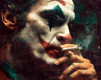 Joker - dipinto ad olio, opera originale unica nel suo genere