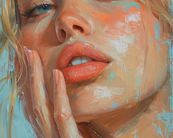 Intense Love-olieverfschilderij - uniek origineel kunstwerk
