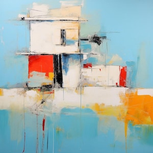 Blue Abstract Painting ,Original Painting, One of a Kind, Wall Decor, Home Decoration