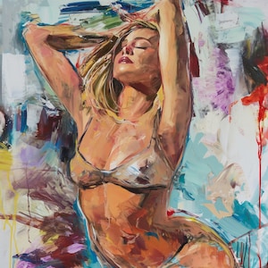 The Dance of Colors, origineel schilderij, uniek, wanddecoratie, woondecoratie