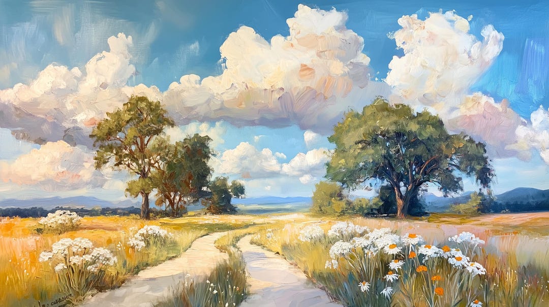 Original Landscape Oil Painting on Canvas: 30x48 Wall Decor - Etsy