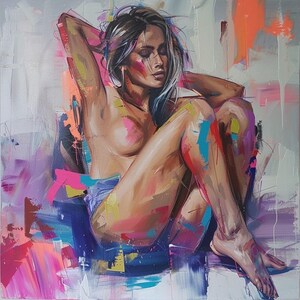Life of Narcissus, origineel schilderij, uniek, wanddecoratie, woondecoratie