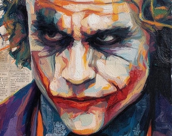 Joker- Original Oil Painting on Canvas, One of a Kind, Wall Decor