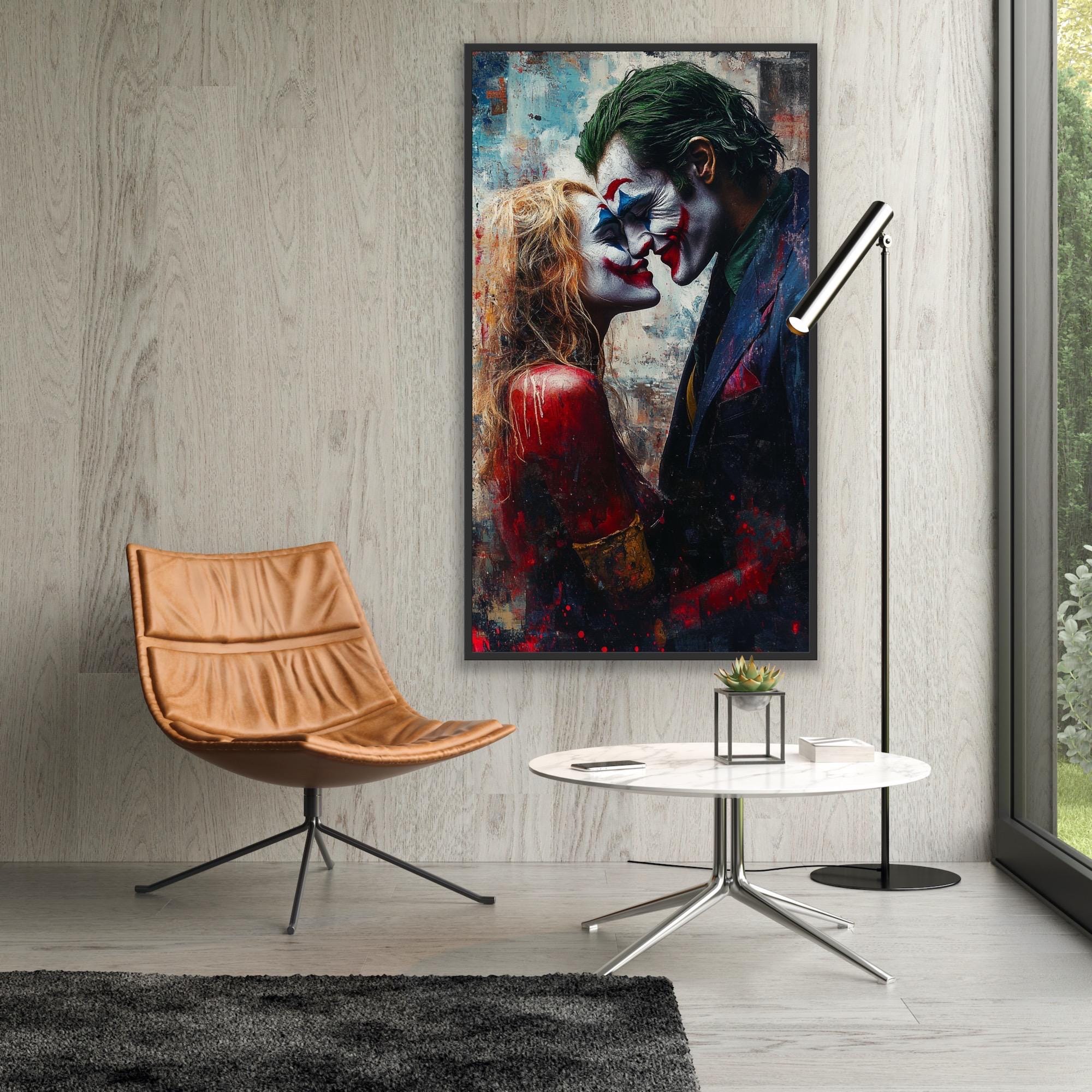 ジョーカーとハーレイ・クインの油絵：オリジナルアートコレクション