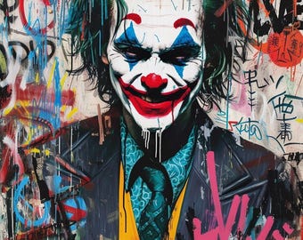 Joker Ace of Hearts Oil Painting: One-of-a-kind Original Art