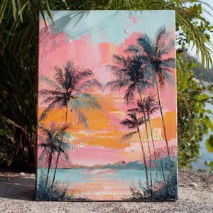 Beach painting - 48x36 inches, Original oil Painting, One of a Kind, Wall Decor, Home Decoration