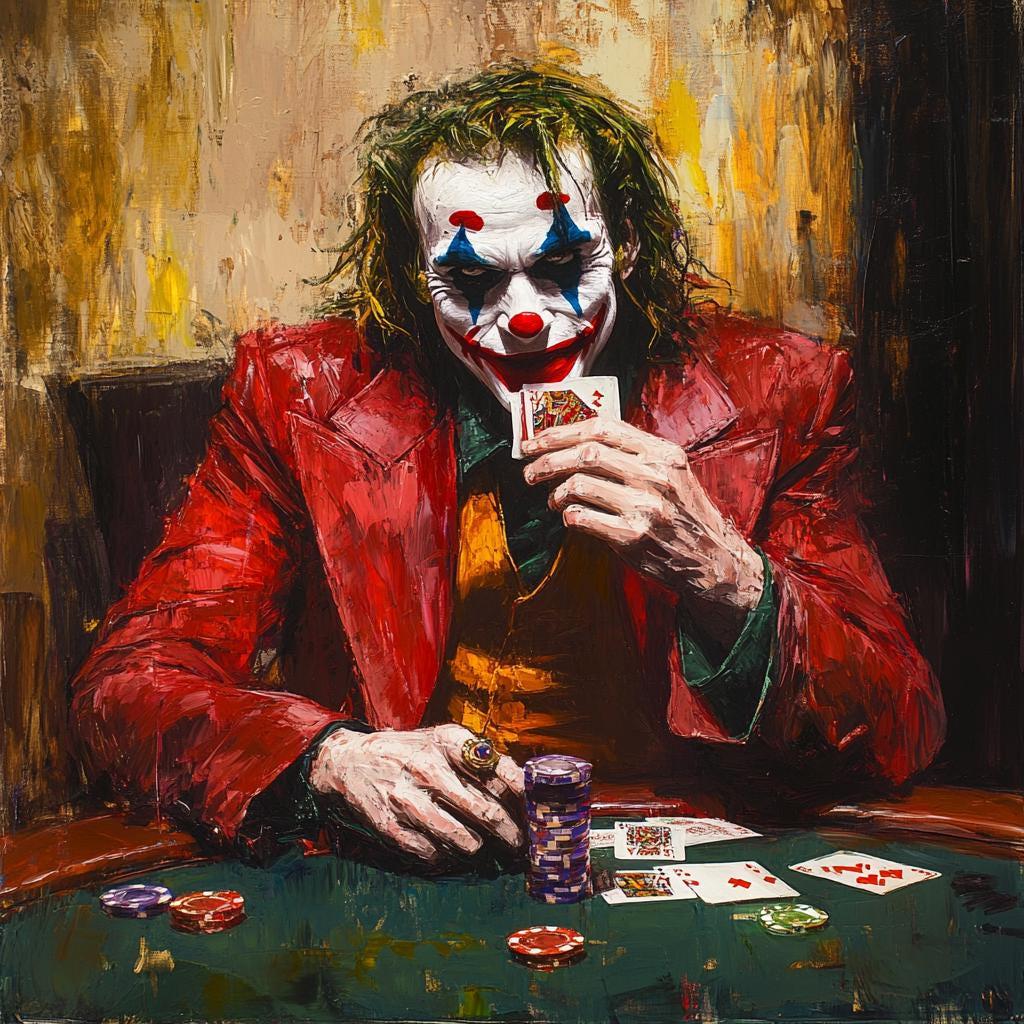 Joker Playing Cards, Oil Painting, One of a Kind - Etsy