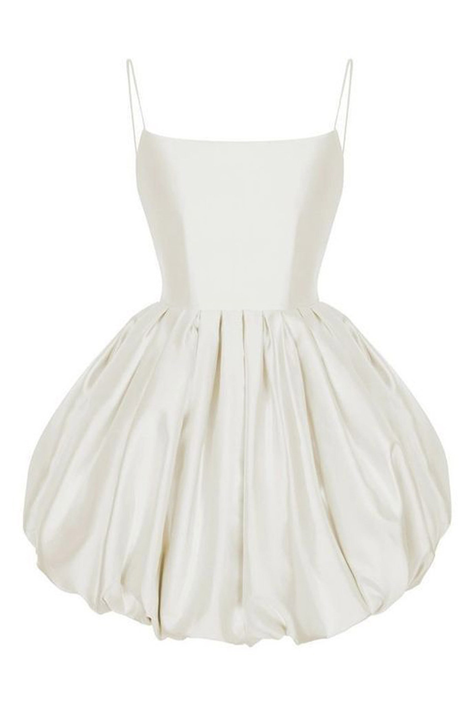 Chicory Balloon Sleeve Satin Midi Dress