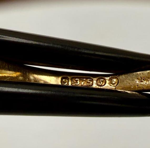 Vintage Solid 9k Yellow Gold Garnet Statement Rin… - image 8