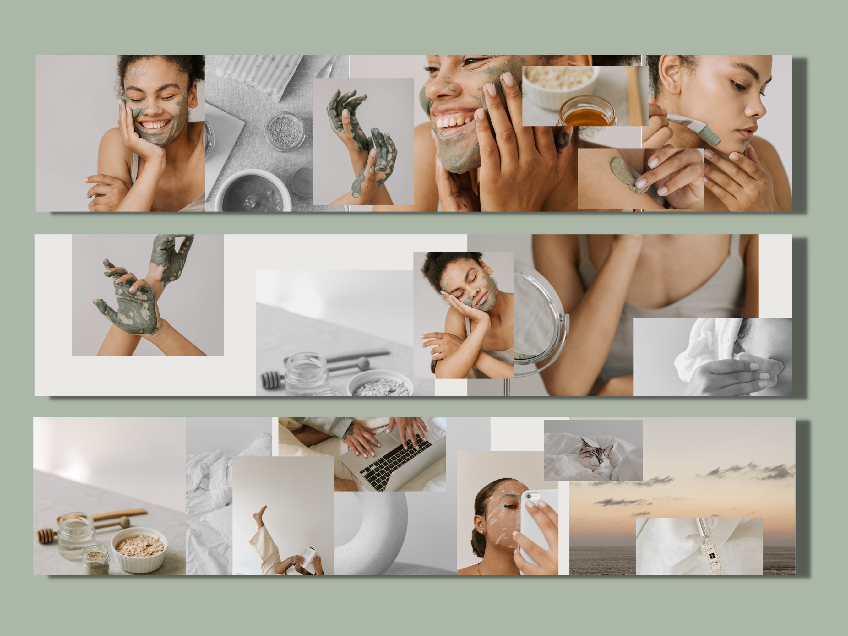Skincare Instagram Carousel, Template for Influencers and Photographers, Slide Post, Seamless