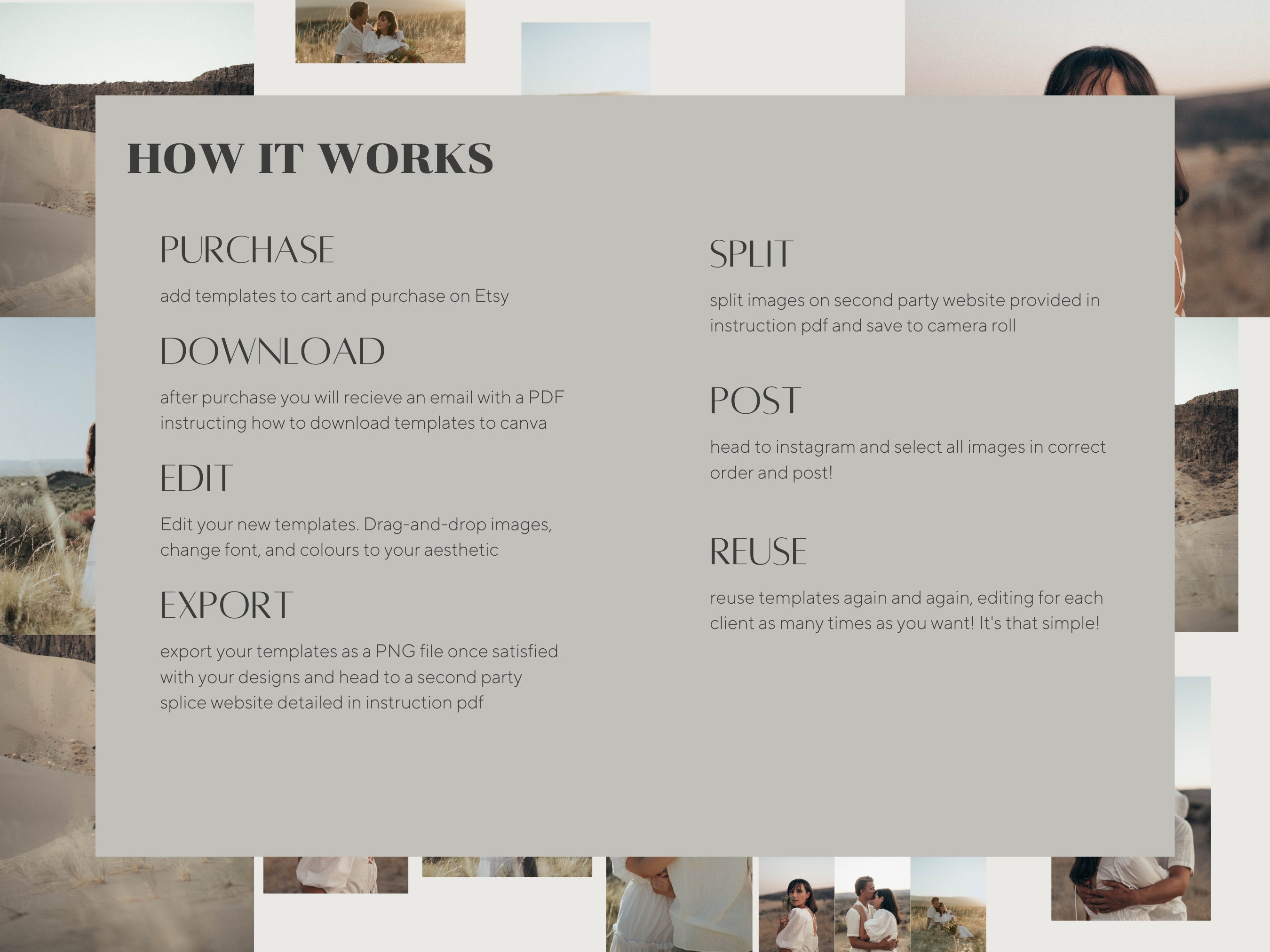 Instagram Carousel Bundle , Template for Influencers and Photographers ...