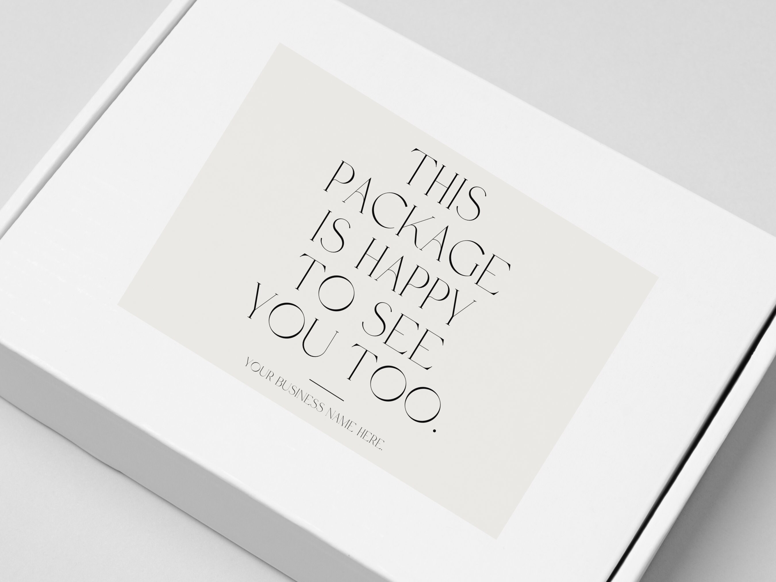 Editable Box Label Template, Custom Packaging Labels, Order Packaging