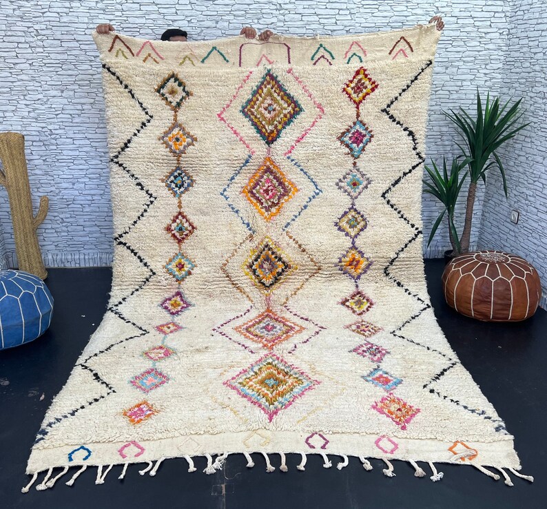 Beni Ourain Rug Authentic Moroccan Rug Custom Beni Ourain Etsy