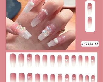 Premium Press On Nails | Handmade Press On Nails | Acrylic Nails |Gel Nails Manicure   | Fake Nails |Pink Nails