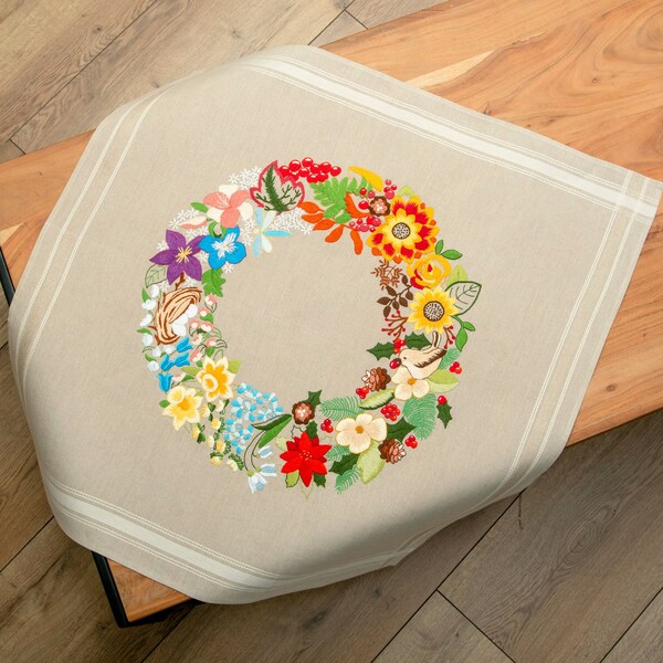 Embroidery Tablecloth Etsy