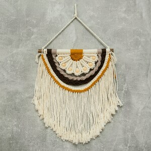 Modern Macrame Wall Hanging Pattern and Complete Kit with 3mm Macrame Cord, DIY Boho Home Decore