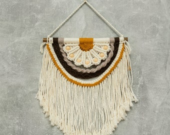 Modern Macrame Wall Hanging Pattern and Complete Kit with 3mm Macrame Cord, DIY Boho Home Decore