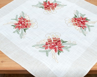 Hand Embroidered Tablecloth, Artisan Crafted One of a Kind Handmade Tablecloth, Rare Find, Vintage Embroidery Home Decor