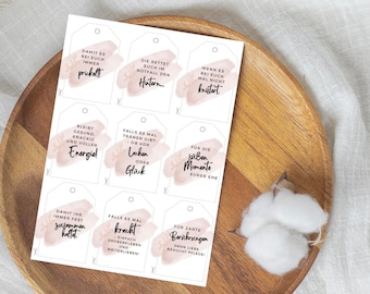 Akutpaket för äktenskap: Instruktioner och etiketter för en rolig bröllopspresent | Direktutskrivbar PDF