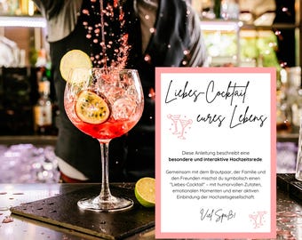 Discurso de boda interactivo y juego de boda: Love Cocktail | PDF para descargar | ¡Discurso terminado!