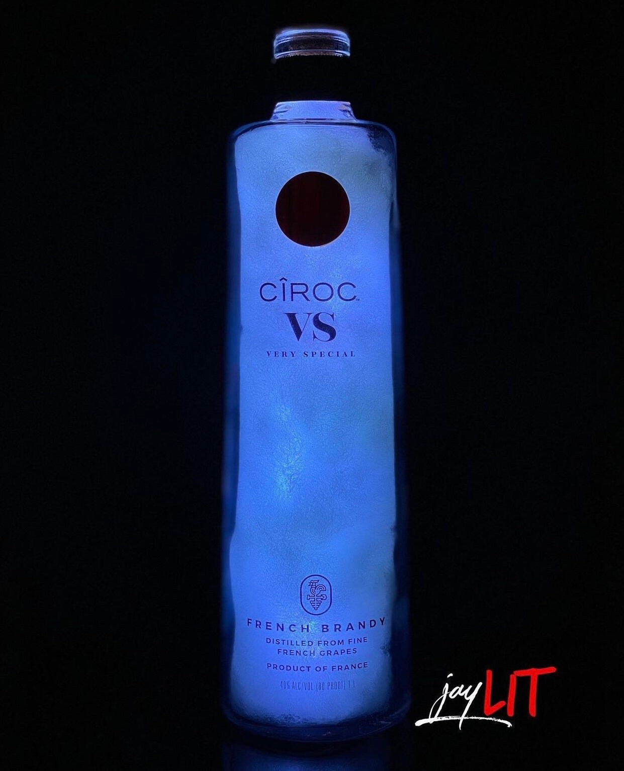 Ciroc VS Brandy 1.0L L.E.D. Bottle Lamp Controlled by Your Smart Phone