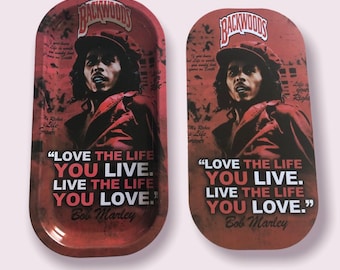 Rolling Tray / Ashtray with Magnetic Lid - Backwoods / Marley