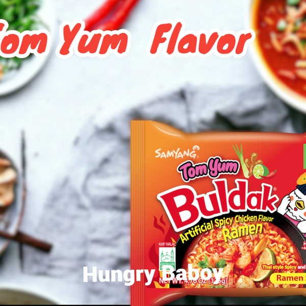 Samyang Buldak Tom Yum Flavor Individual Pack | Korean Spicy Ramen Noodle | Asian Snack Box | Korean Spicy Noodle Challenge