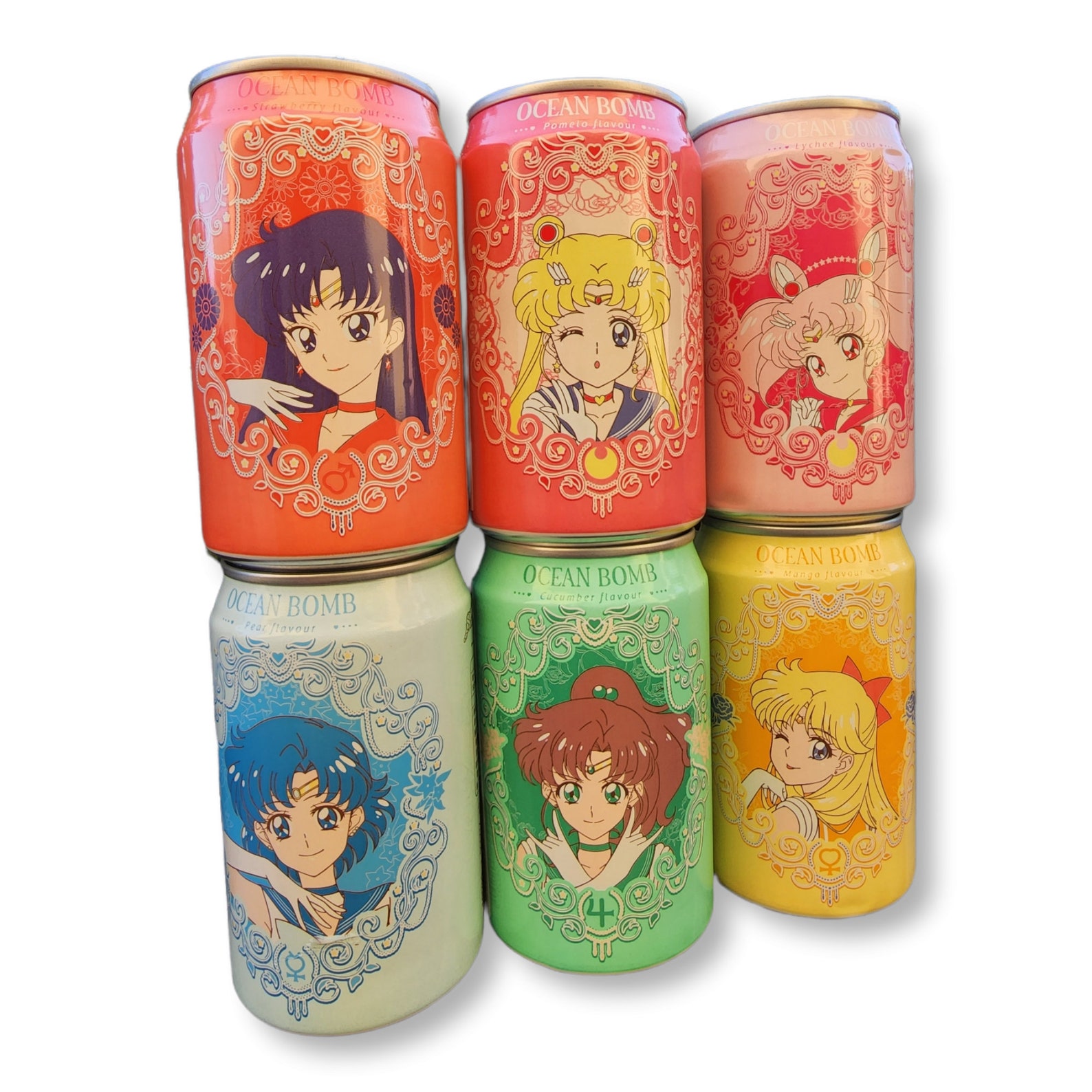 Ocean Bomb Sailor Moon Anime Sparkling Flavored Water Bundle Etsy