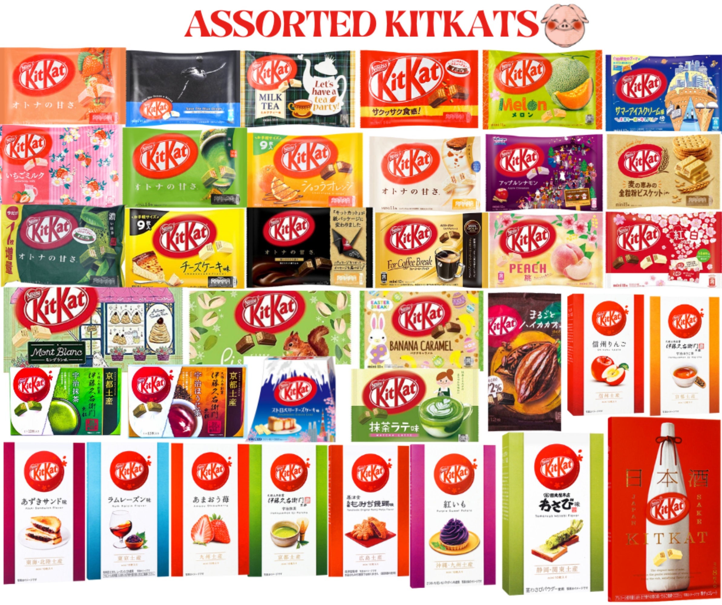 20 Pieces Japanese Kitkat Assortment Asian Snack Box Fast Shipping Stocking  Stuffer White Elephant Christmas Gift 