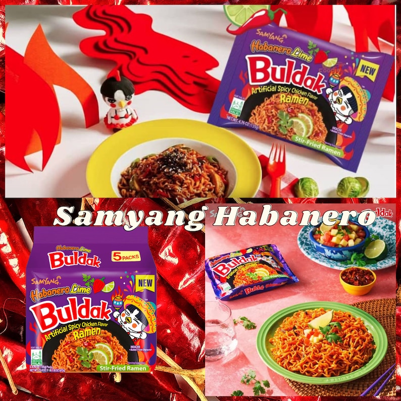 Samyang Buldak Ramen Bundle, Spicy Noodle Variety Pack, Korean Ramen Assortment, Instant Ramen Gift Set 13 PCS Noodle Packs image 5