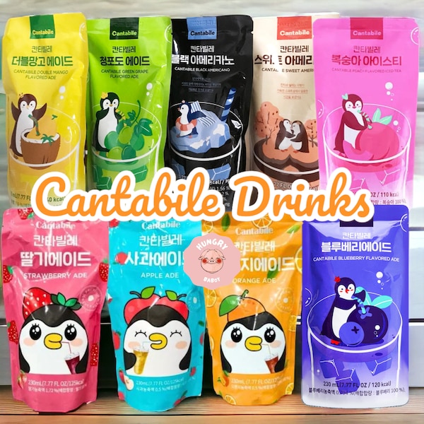 Cantabile Korean Pouch Drink | Korean Tea Coffee Pouch Drink | Asian Snack Box | Korean Snack Box | Tiktok Viral Korean Drink