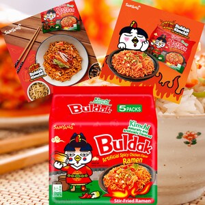 Samyang Buldak Ramen Bundle, Spicy Noodle Variety Pack, Korean Ramen Assortment, Instant Ramen Gift Set 13 PCS Noodle Packs image 8