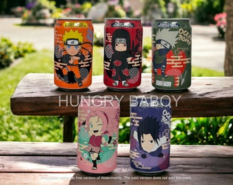 NEW Naruto Anime Flavored Water Pack of 5 | Asian snacks Box | Asian Anime Drinks | Naruto Flavored Sodas | Japanese Anime Drinks