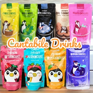 Cantabile Korean Pouch Drink | Korean Tea Coffee Pouch Drink | Asian Snack Box | Korean Snack Box | Tiktok Viral Korean Drink