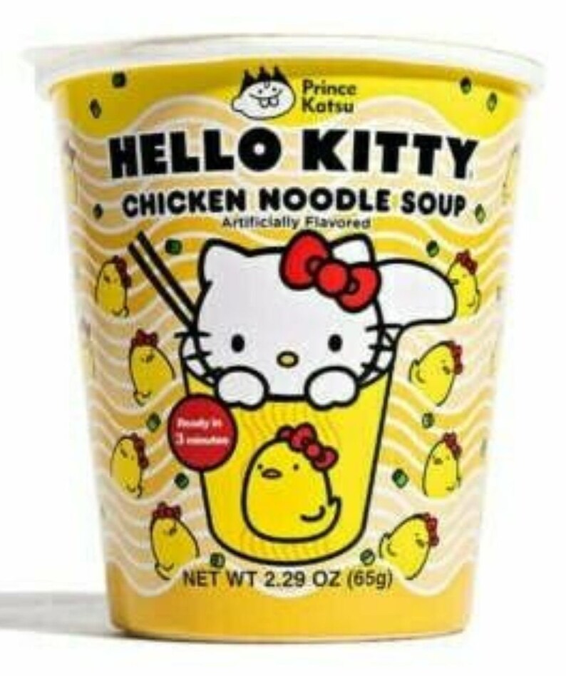 6 Cups of Sanrio Hello Kitty Noodles Soup chicken or Spicy Etsy