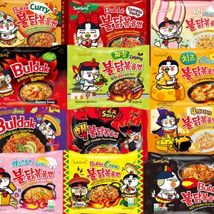 Samyang Buldak Ramen Bundle, Spicy Noodle Variety Pack, Korean Ramen Assortment, Instant Ramen Gift Set 13 PCS Noodle Packs image 1