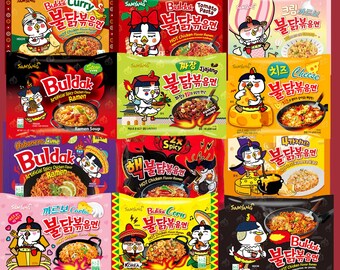 Samyang Buldak Ramen-bundel, Spicy Noodle Variety Pack, Koreaans Ramen-assortiment, Instant Ramen-cadeauset | 13 stuks noedelpakketten