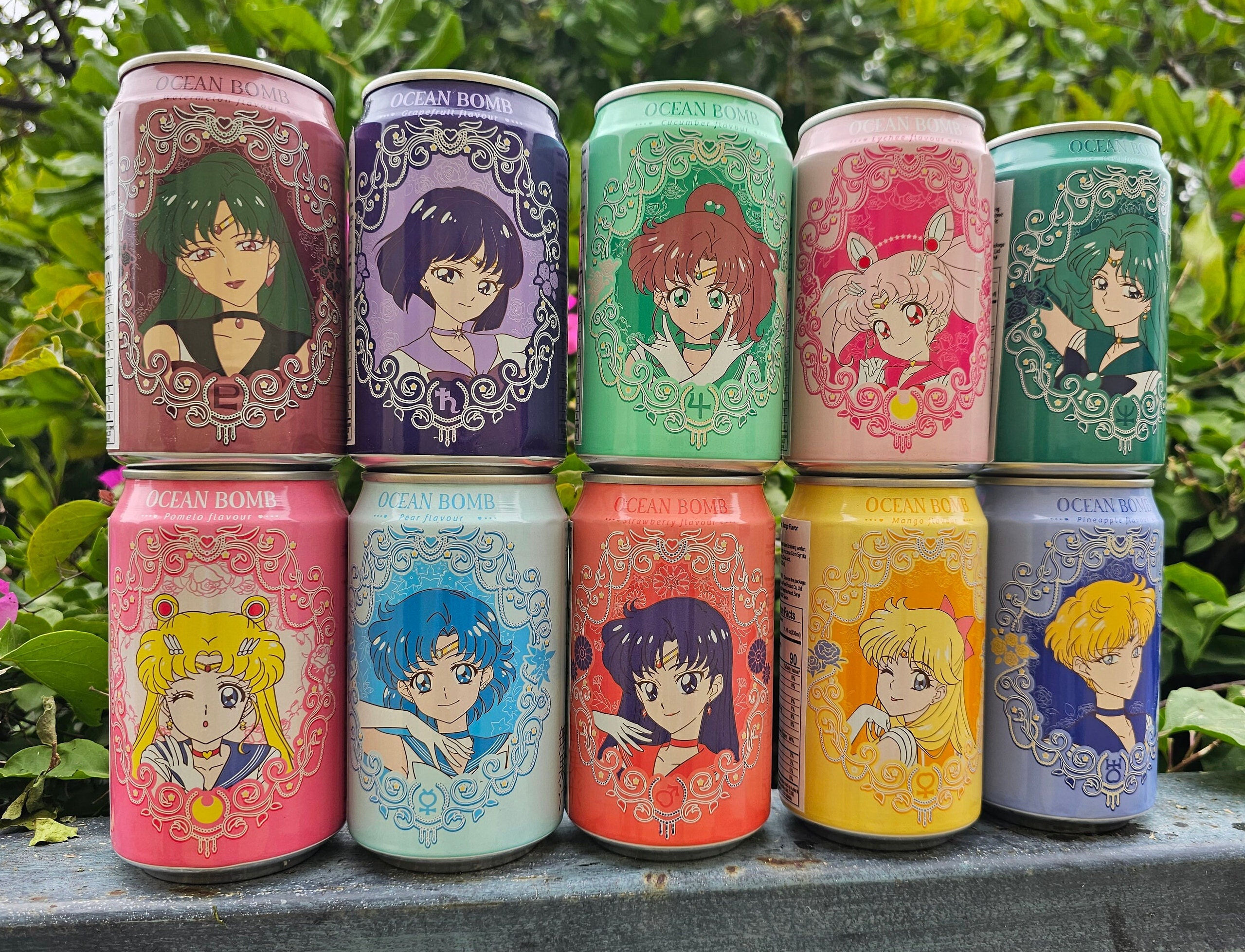 Sailor Moon Ocean Bomb Anime Drinks, 6 Sailor Moon Drinks, Asian