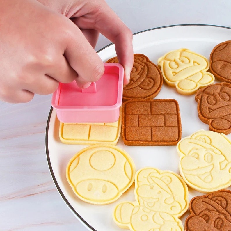 Super Mario Cookie Cutters Set of 6 Cartoon Fondant Baking Etsy Australia