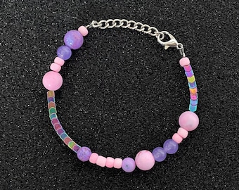 Handmade Beaded Bracelet | Cute, Colorful, Mixed Materials