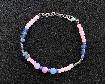 Handmade Beaded Bracelet | Colorful, Mixed Materials