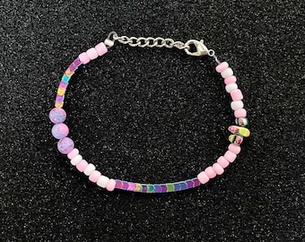Handmade Beaded Bracelet | Cute, Colorful, Mixed Materials