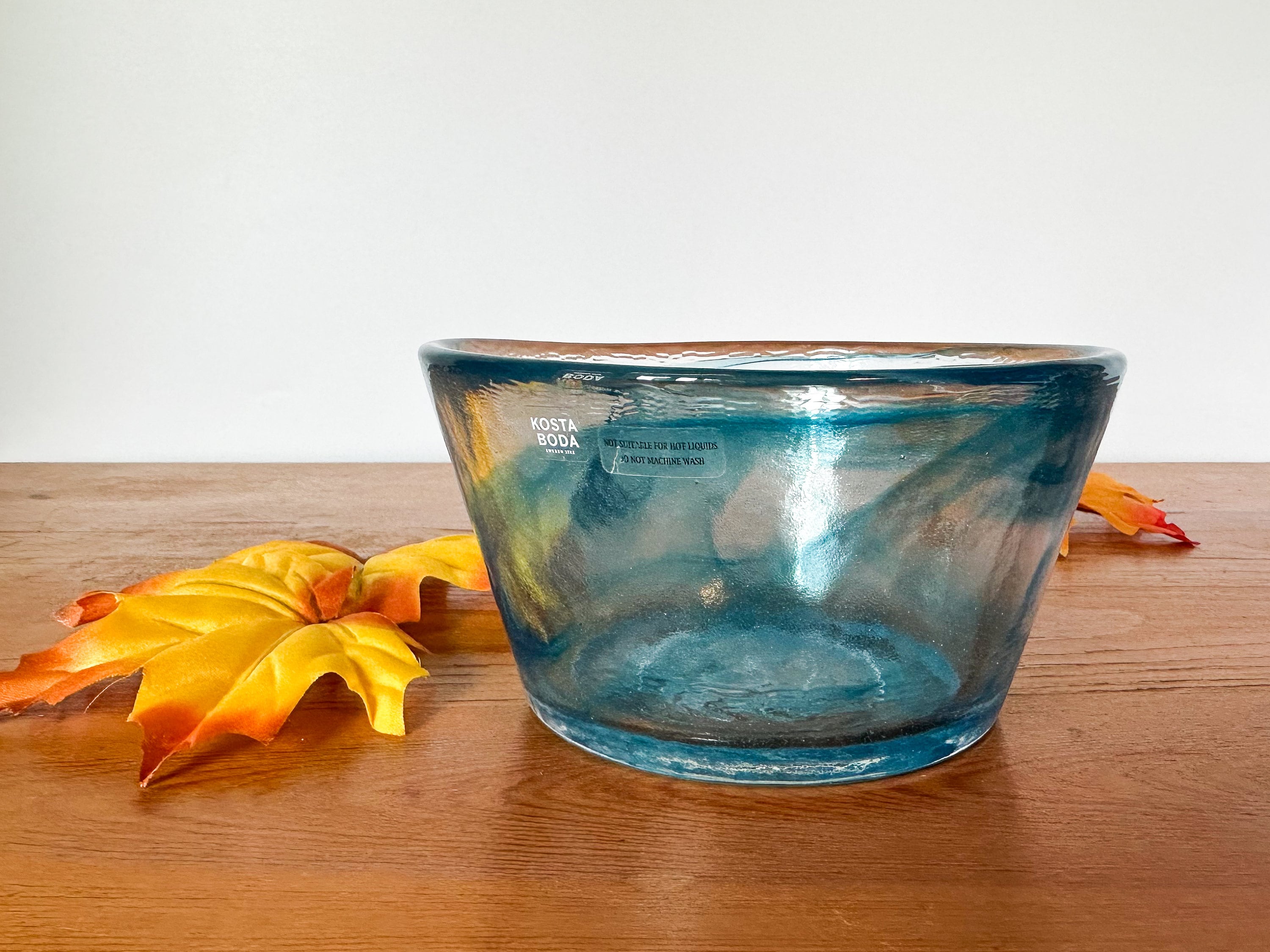 Kosta Boda Petrol Blue Vintage Glass Bowl Mine Series by Kosta Boda Petrol Blue Vintage Glass Bowl Mine Series by