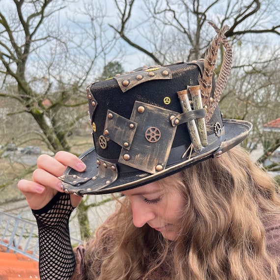 Steampunk Hat in Various Designs, Top Hat Cosplay Costume 